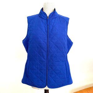 Talbots Lightweight Quilted and Fleece Vest, Size Large Petite